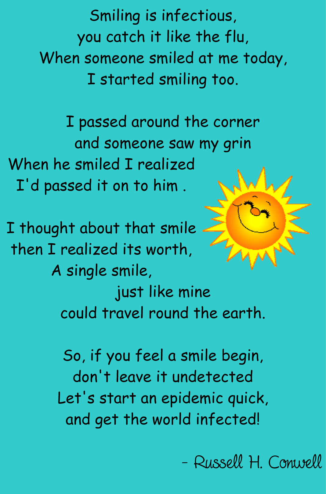 Poem Passing On A Smile