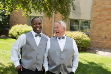 Lamont Watkins and his Cincinnati Youth Collaborative mentor Tim Clarke