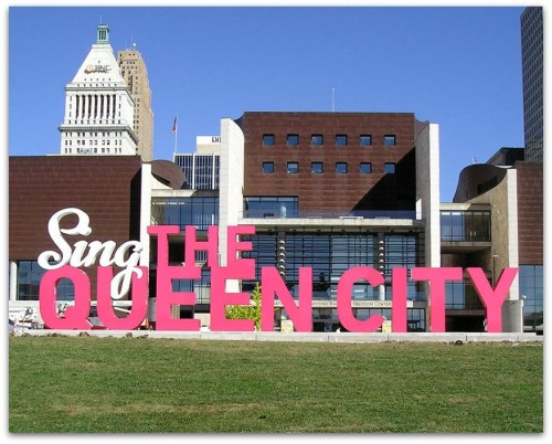 ArtWorks Cincinnati #CincyInk sculpture in downtown Cincinnati