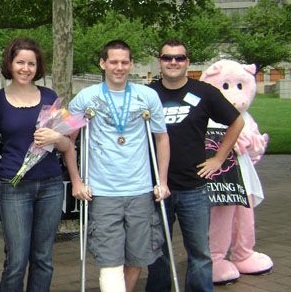 Cincinnati radio personality Tim Timmerman worked with the Flying Pig Marathon to help this runner finish the race