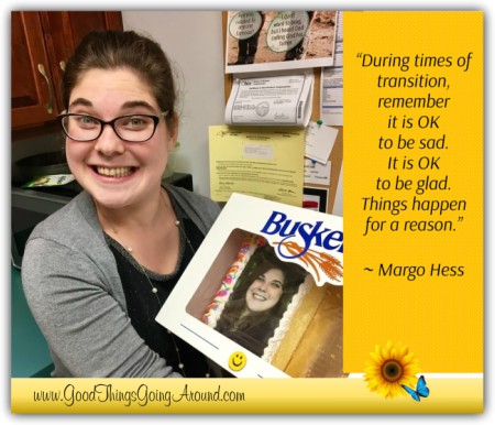 Margo Hess shared these words of wisdom at our Toast of the Town Toastmasters Club in Cincinnati about transitions