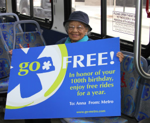 Cincinnati Metro Rider Celebrates 100th Birthday