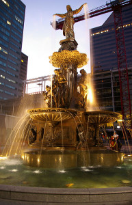 Fountain Square in downtown Cincinnati