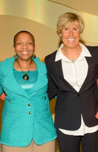 Diana Nyad and Linda Clement-Holmes at YWCA of Greater Cincinnati luncheon
