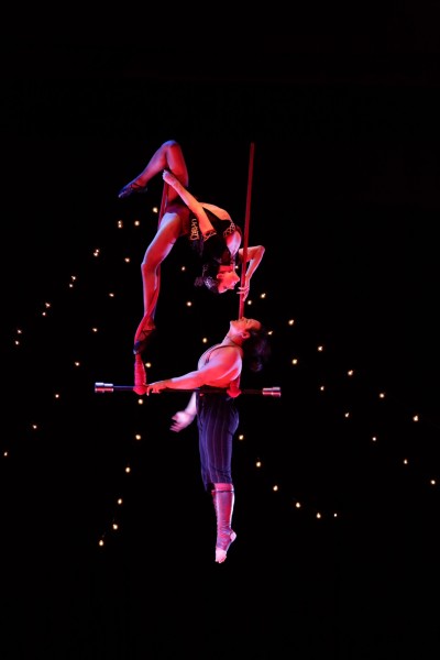 Trapeze artists Duo Rose will be performing at Circus Mojo