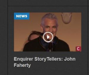 John Faherty at Cincinnati Enquirer Event, #CincyStorytellers