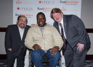 Actors Danny Woodburn, Daryl 'Chill' Mitchell, and Cincinnati Reds' Ted Kremer