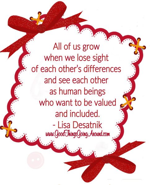 a quote about inclusion and differences by Lisa Desatnik