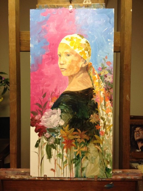 Cincinnati artist Magno Relojo painted this of his wife, a breast cancer survivor