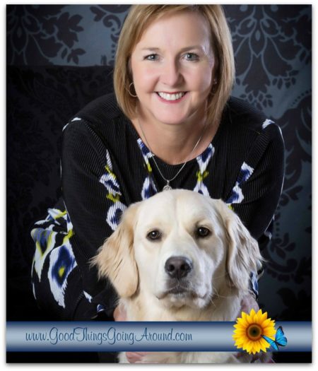 Kelly Camm, development director for 4 Paws for Ability, says her dog inspires her to slow down and appreciate life