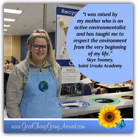 Skye Toomey, a senior at Saint Ursula Academy in Cincinnati, shares why she is in her school's Earth Club and how her group is helping to reduce waste.