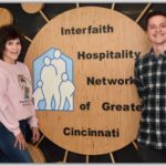 Cincinnati Certified Dog Trainer Lisa Desatnik with Garrett Parsons with Interfaith Hospitality Network of Greater Cincinnati